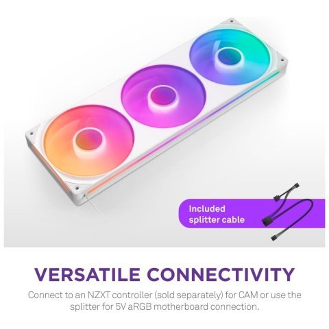 Кулер для корпуса NZXT F360 RGB Core Fan (Single Frame) - White (RF-U36HF-W1) - Вентиляторы к корпусам - Вентиляторы к корпусам