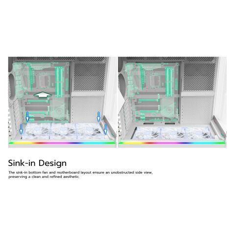 Корпус для ПК MONTECH HS02 PRO (W) - Нулевой остаток (Feed)  - Нулевой остаток (Feed) 