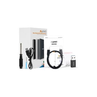 Карман внешний Maiwo 2*HDD 2.5" SATA/SSD up to 9.5mm USB3.1 GEN2 Type-C, RAID 0,1 (K25272C)