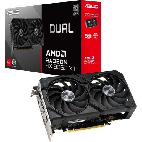 Видеокарта ASUS Radeon RX 9060 XT 8Gb DUAL (DUAL-RX9060XT-8G) - Нулевой остаток (Feed)  - Нулевой остаток (Feed) 