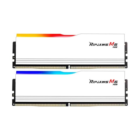 Модуль памяти для компьютера DDR5 32GB (2x16GB) 6000 MHz Ripjaws M5 RGB Matte White G.Skill (F5-6000J3636F16GX2-RM5RW) - Нулевой остаток (Feed) - Нулевой остаток (Feed)