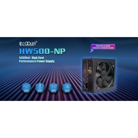 Блок питания PcCooler 500W (HW500-NP) - Нулевой остаток (Feed)  - Нулевой остаток (Feed) 