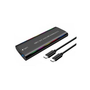Карман внешний Dynamode M.2 SSD NVMe/SATA combo USB3.2 GEN2 Type-C aluminium black (DM-CAD-SSD10)