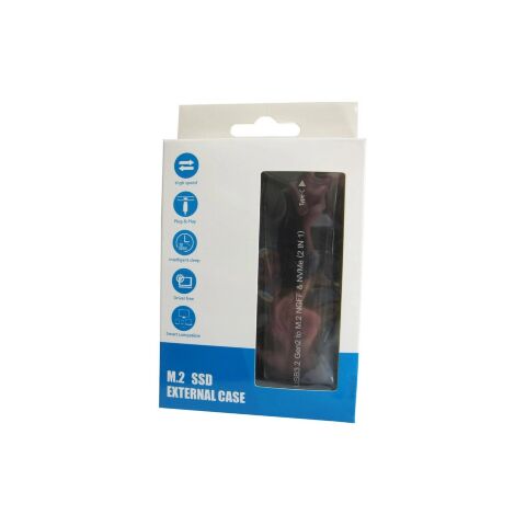 Карман внешний Dynamode M.2 SSD NVMe/SATA combo USB3.2 GEN2 Type-C aluminium black (DM-CAD-SSD10) - Нулевой остаток (Feed) - Нулевой остаток (Feed)