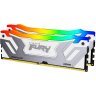 Модуль памяти для компьютера DDR5 48GB (2x24GB) 8400 MHz Renegade RGB White/Silver Kingston Fury (ex.HyperX) (KF584CU40RWAK2-48)