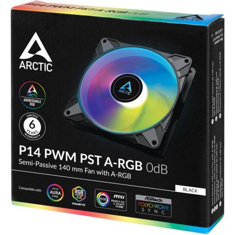 Кулер для корпуса Arctic P14 PWM PST A-RGB (ACFAN00239A) - Вентиляторы к корпусам  - Вентиляторы к корпусам 