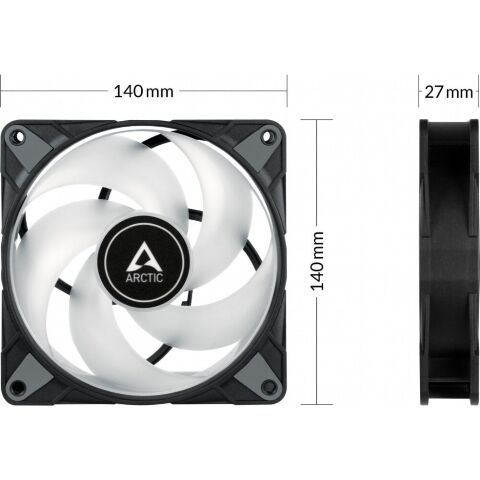 Кулер для корпуса Arctic P14 PWM PST A-RGB (ACFAN00239A) - Вентиляторы к корпусам  - Вентиляторы к корпусам 