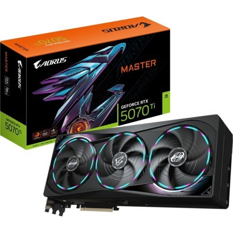Видеокарта GIGABYTE GeForce RTX5070 Ti 16GB AORUS MASTER (GV-N507TAORUS M-16GD) - Нулевой остаток (Feed)  - Нулевой остаток (Feed) 