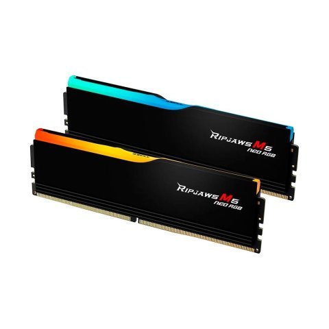 Модуль памяти для компьютера DDR5 64GB (2x32GB) 6000 MHz Ripjaws M5 Neo RGB Matte Black G.Skill (F5-6000J3636F32GX2-RM5NRK) - Нулевой остаток (Feed) - Нулевой остаток (Feed)