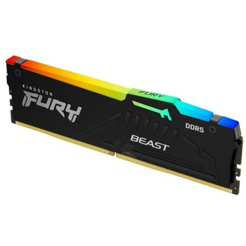 Модуль памяти для компьютера DDR5 32GB 5200 MHz Beast RGB EXPO Black Kingston Fury (ex.HyperX) (KF552C40BB2A-32) - Нулевой остаток (Feed) - Нулевой остаток (Feed)