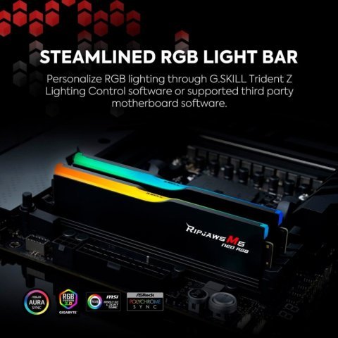 Модуль памяти для компьютера DDR5 64GB (2x32GB) 6000 MHz Ripjaws M5 Neo RGB Matte White G.Skill (F5-6000J3636F32GX2-RM5NRW) - Нулевой остаток (Feed)  - Нулевой остаток (Feed) 