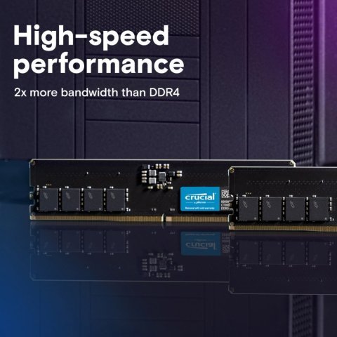 Модуль памяти для компьютера DDR5 64GB (2x32GB) 5600 MHz Micron (CT2K32G56C46U5) - Нулевой остаток (Feed) - Нулевой остаток (Feed)