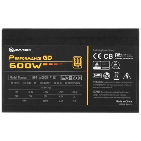 Блок питания HighPower 600W (HP1-J600GD-F12S) - Нулевой остаток (Feed) - Нулевой остаток (Feed)