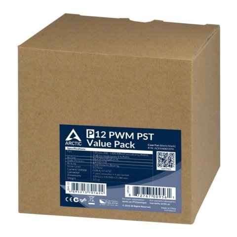 Кулер для корпуса Arctic P12 PWM PST 5pcs (ACFAN00137A) - Нулевой остаток (Feed)  - Нулевой остаток (Feed) 