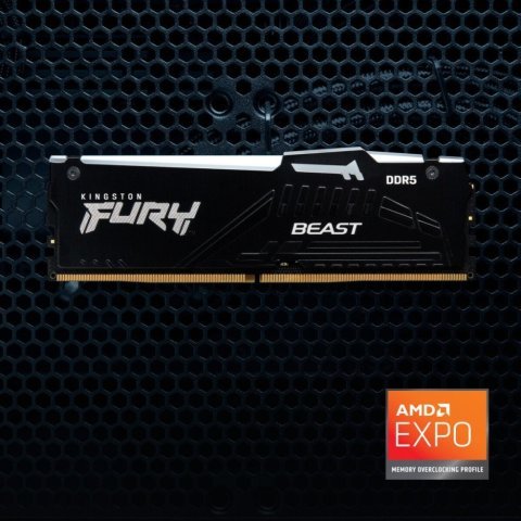 Модуль памяти для компьютера DDR5 64GB (2x32GB) 5200 MHz Beast RGB EXPO Kingston Fury (ex.HyperX) (KF552C36BBEAK2-64) - Нулевой остаток (Feed)  - Нулевой остаток (Feed) 