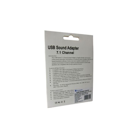 Звуковая плата Dynamode USB 8(7.1) каналов 3D RTL (USB-SOUND7-WHITE) - Звуковые платы  - Звуковые платы 