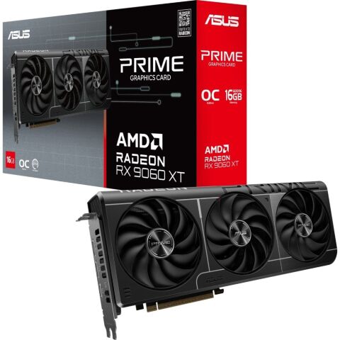 Видеокарта ASUS Radeon RX 9060 XT 16Gb PRIME OC (PRIME-RX9060XT-O16G) - Нулевой остаток (Feed) - Нулевой остаток (Feed)
