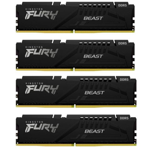 Модуль памяти для компьютера DDR5 128GB (4x32GB) 5600 MHz Beast Black XMP Kingston Fury (ex.HyperX) (KF556C40BBK4-128) - Нулевой остаток (Feed) - Нулевой остаток (Feed)