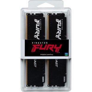 Модуль памяти для компьютера DDR5 128GB (4x32GB) 5600 MHz Beast Black XMP Kingston Fury (ex.HyperX) (KF556C40BBK4-128)