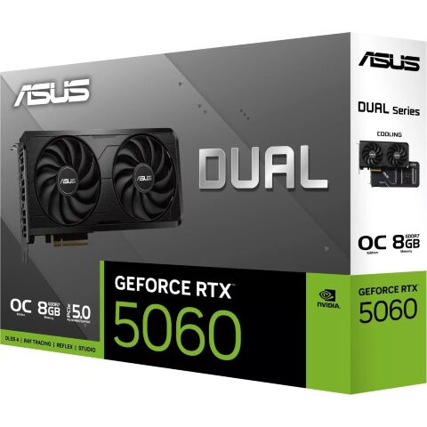 Видеокарта ASUS GeForce RTX5060 8Gb DUAL OC EVO (DUAL-RTX5060-O8G-EVO) - Видеокарты  - Видеокарты 