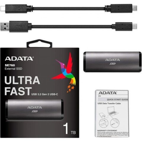 Накопитель SSD USB 3.2 512GB ADATA (ASE760-512GU32G2-CTI) - Нулевой остаток (Feed)  - Нулевой остаток (Feed) 