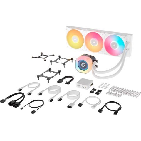 Система жидкостного охлаждения Corsair iCUE LINK TITAN 360 RX LCD White AIO (CW-9061026-WW) - Нулевой остаток (Feed) - Нулевой остаток (Feed)
