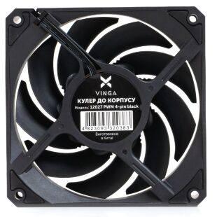 Кулер для корпуса Vinga 12027 PWM 4-pin black ОЕМ