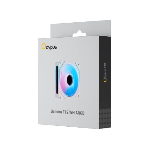 Кулер для корпуса OCYPUS GAMMA F12 WH ARGB (GAMMA-F12-WH1AM00X-GL) - Нулевой остаток (Feed)  - Нулевой остаток (Feed) 