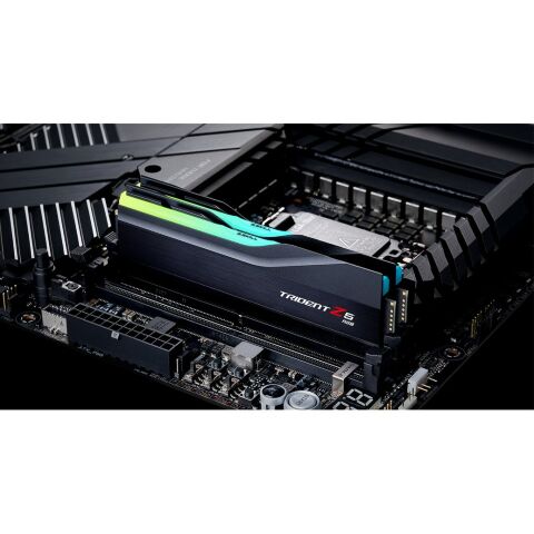 Модуль памяти для компьютера DDR5 32GB (2x16GB) 6400 Trident Z5 RGB Black G.Skill (F5-6400J3239G16GX2-TZ5RK) - Модули памяти для компьютера  - Модули памяти для компьютера 
