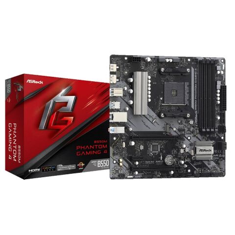 Материнская плата ASRock B550M PHANTOM GAMING 4 - Нулевой остаток (Feed) - Нулевой остаток (Feed)