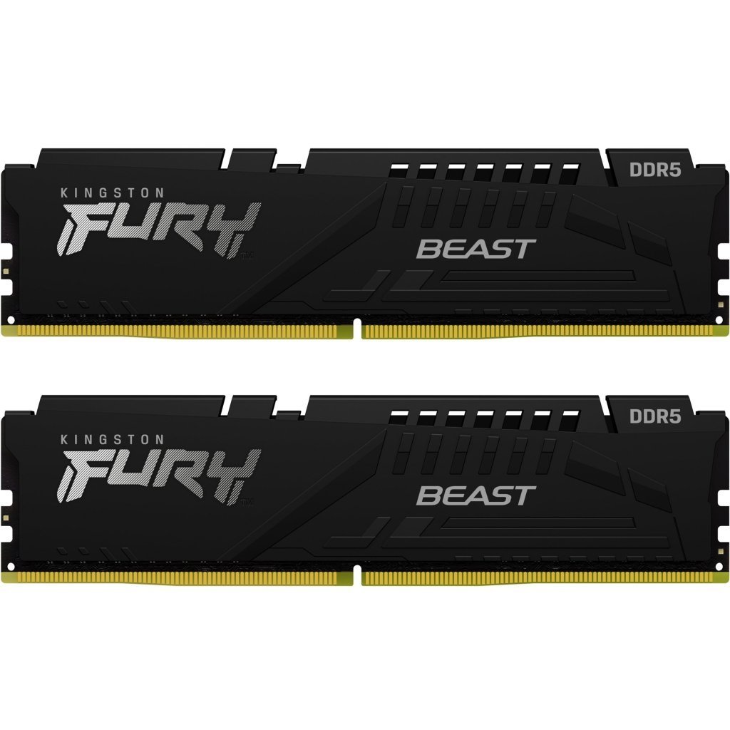 Модуль памяти для компьютера DDR5 16GB (2x8GB) 6000 MHz Beast Black Kingston Fury (ex.HyperX) (KF560C40BBK2-16)