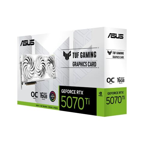 Видеокарта ASUS GeForce RTX5070 Ti 16GB TUF OC WHITE GAMING (TUF-RTX5070TI-O16G-WHITE-GAMING) - Нулевой остаток (Feed)  - Нулевой остаток (Feed) 