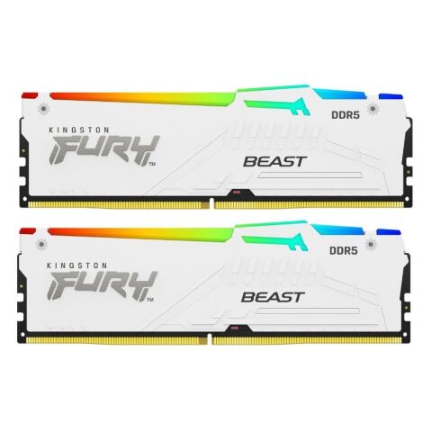 Модуль памяти для компьютера DDR5 64GB (2x32GB) 6000 MHz Beast White RGB EXPO Kingston Fury (ex.HyperX) (KF560C30BWEAK2-64) - Модули памяти для компьютера - Модули памяти для компьютера