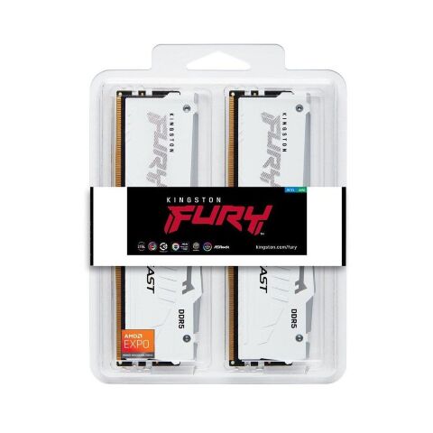Модуль памяти для компьютера DDR5 64GB (2x32GB) 6000 MHz Beast White RGB EXPO Kingston Fury (ex.HyperX) (KF560C30BWEAK2-64) - Модули памяти для компьютера - Модули памяти для компьютера