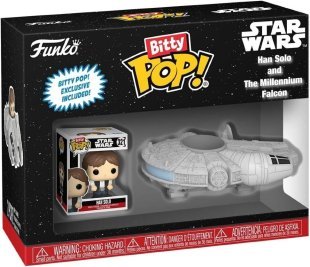 Фігурки Funko Bitty Ride: Star Wars Han Solo with Millenium Falcon фанко Хан Соло та Сокіл тисячоліття