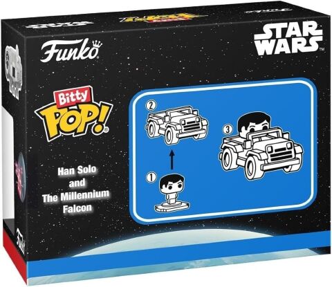 Фігурки Funko Bitty Ride: Star Wars Han Solo with Millenium Falcon фанко Хан Соло та Сокіл тисячоліття -   -  
