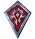 Табличка металлическая Blizzard World of Warcraft Horde Shield Варкрафт Орда 35x25 см - -