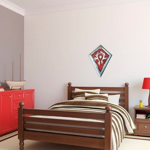 Табличка металлическая Blizzard World of Warcraft Horde Shield Варкрафт Орда 35x25 см - -