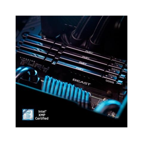 Модуль памяти для компьютера DDR5 64GB (2x32GB) 5600 MHz Fury Beast Black Kingston Fury (ex.HyperX) (KF556C36BBE2K2-64) - Нулевой остаток (Feed)  - Нулевой остаток (Feed) 