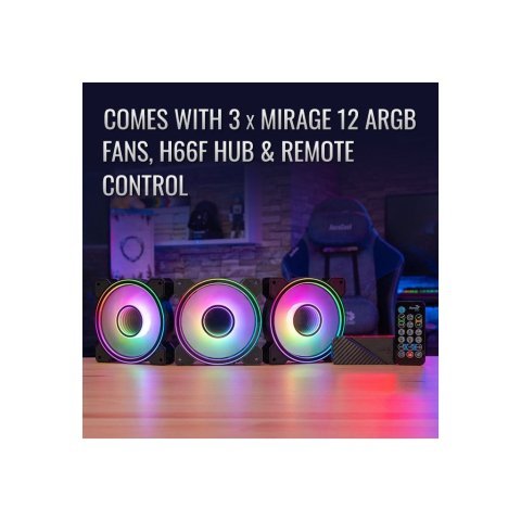 Кулер для корпуса AeroCool Mirage 12 ARGB Pro (ACF3-MR10227.11) - Нулевой остаток (Feed)  - Нулевой остаток (Feed) 