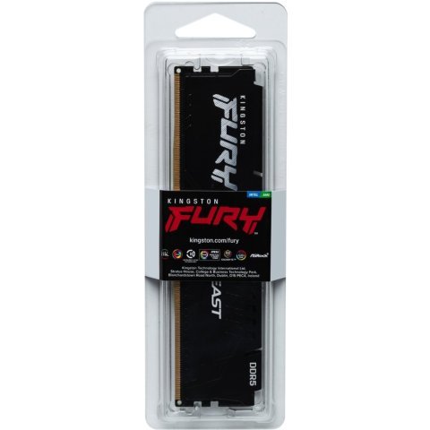 Модуль памяти для компьютера DDR5 32GB 5600 MHz Beast Black Kingston Fury (ex.HyperX) (KF556C36BBE2-32) - Нулевой остаток (Feed) - Нулевой остаток (Feed)