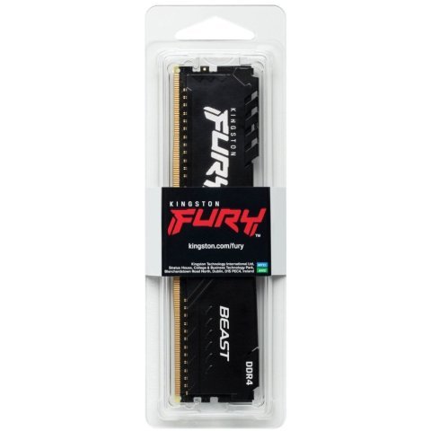 Модуль памяти для компьютера DDR4 16GB 3200 MHz Beast Black Kingston Fury (ex.HyperX) (KF432C16BB1/16WP) - Нулевой остаток (Feed) - Нулевой остаток (Feed)