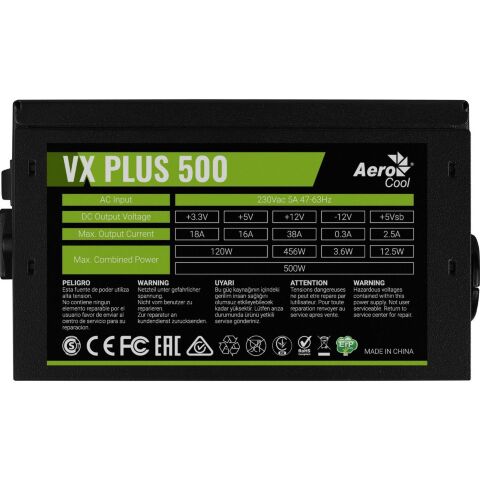 Блок питания AeroCool 500W VX Plus Stealth (ACPN-VS50NEY.12) - Нулевой остаток (Feed)  - Нулевой остаток (Feed) 