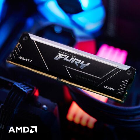 Модуль памяти для компьютера DDR4 16GB 3200 MHz Beast RGB Kingston Fury (ex.HyperX) (KF432C16BB12A/16WP) - Нулевой остаток (Feed)  - Нулевой остаток (Feed) 