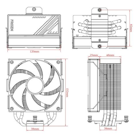 Кулер для процессора ID-Cooling FROZN A410 Black - Нулевой остаток (Feed) - Нулевой остаток (Feed)