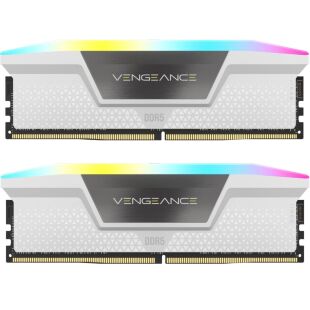 Модуль памяти для компьютера DDR5 32GB (2x16GB) 6000 MHz Vengeance RGB White Corsair (CMH32GX5M2B6000Z30W)