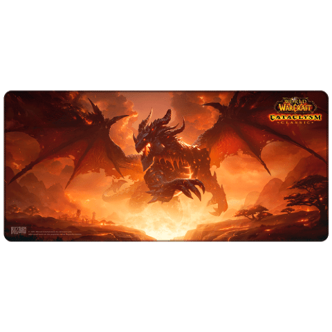 Килимок ігрова поверхня Blizzard World Of Warcraft Classic Cataclysm Deathwing Смертокрил XL Варкрафт (90*42 cm) -   -  