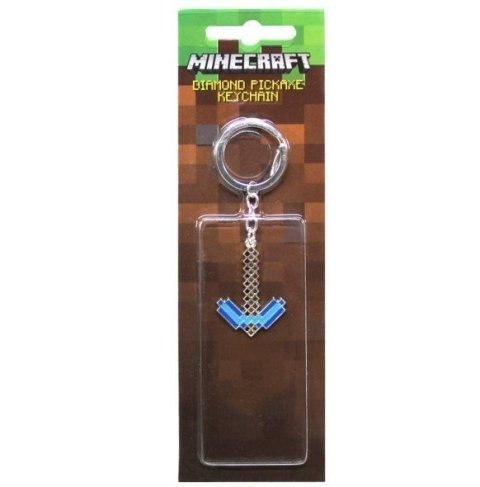 Брелок Minecraft Diamond Pickaxe Keychain Майнкрафт кирка металл -   -  