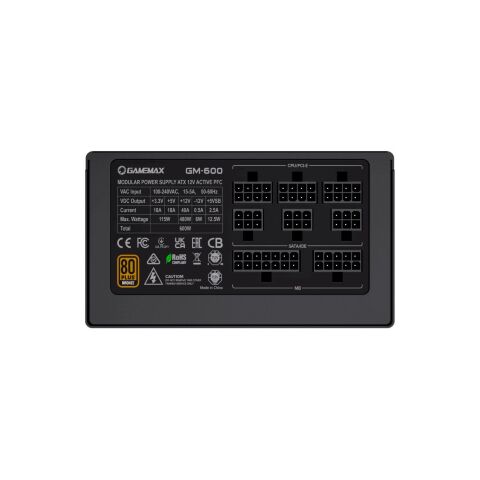 Блок питания Gamemax 600W GM-600 Modular (GM-600 Modular) - Нулевой остаток (Feed)  - Нулевой остаток (Feed) 
