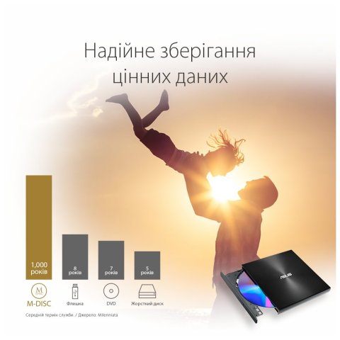 Оптический привод DVD-RW ASUS SDRW-08U9M-U/BLK/G/AS (90DD02A0-M29000) - Нулевой остаток (Feed)  - Нулевой остаток (Feed) 